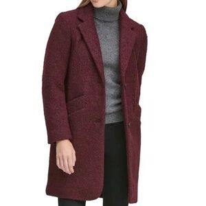 Marc New York burgundy/maroon Paige Bouclé Coat size 2